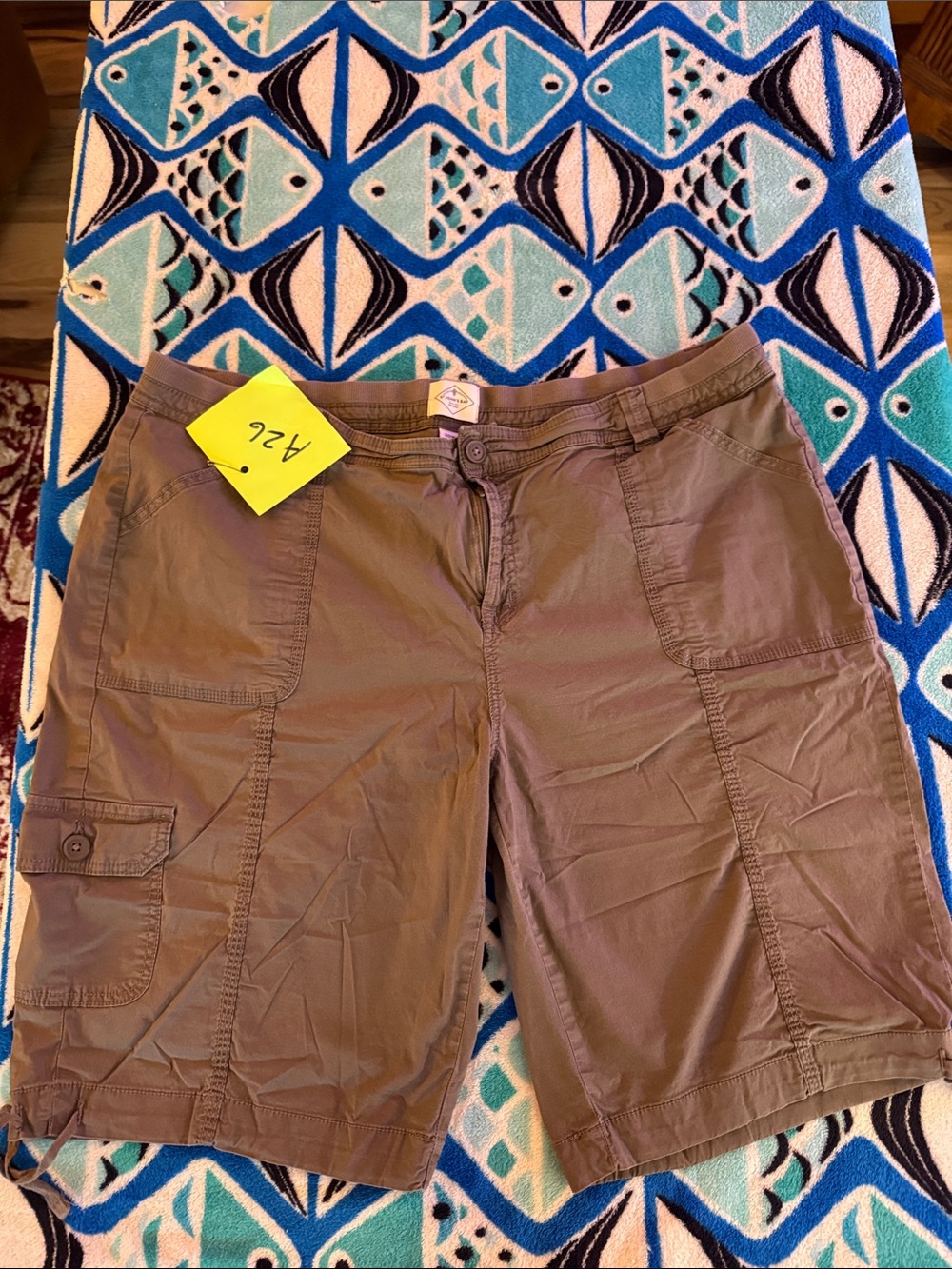 St John’s Bay women’s Brown Cargo Bermuda Shorts